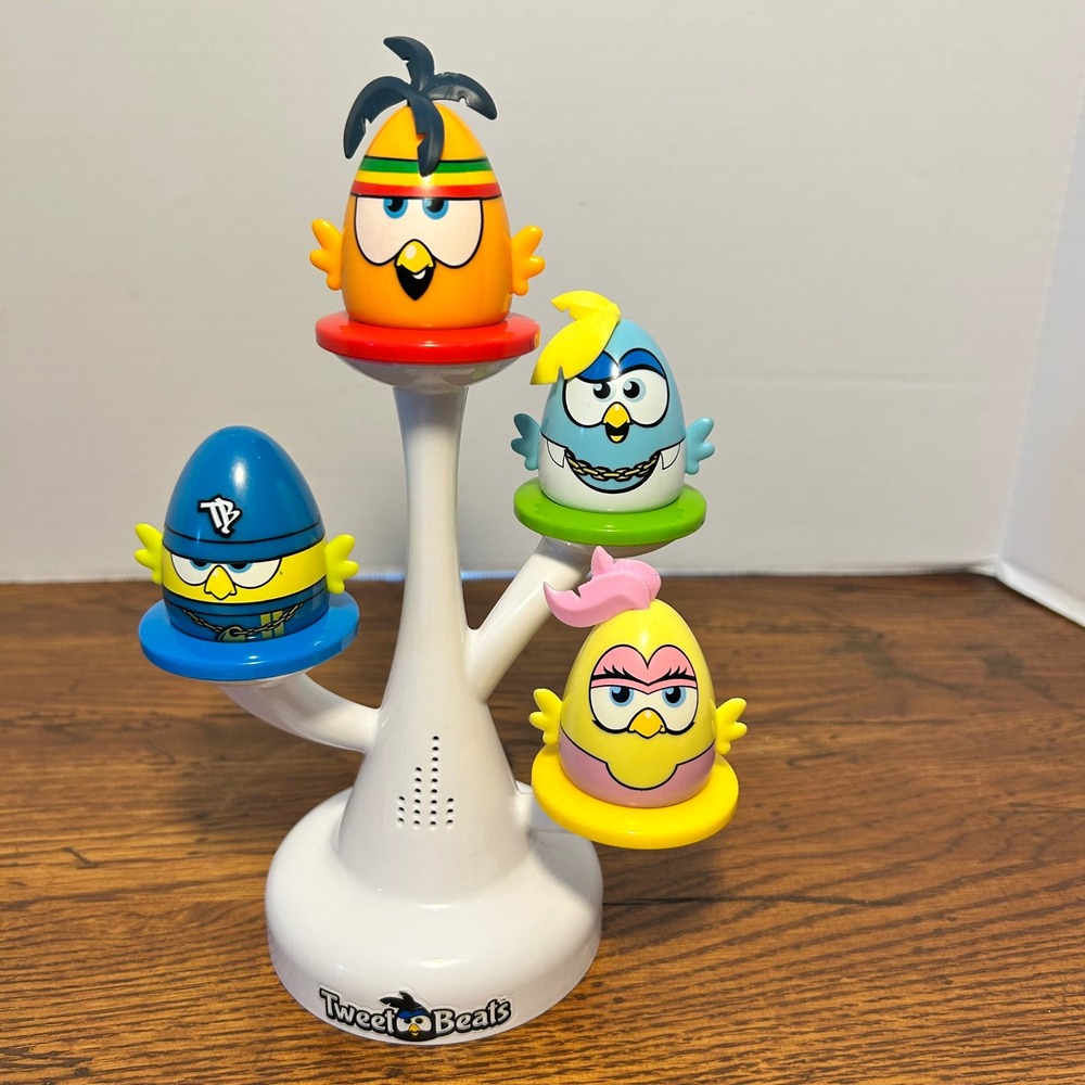 Tweet Beats Music Tree Identity Games Interactive‎ Musical Toy with 4 Birds